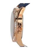 Guess Frontier DIamonds Gold Dial Blue Rubber Strap Watch For Women - W1160L3 Buy Now By Guess