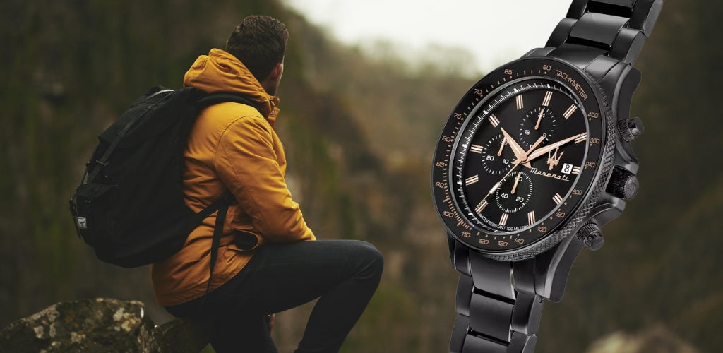 Maserati SFIDA Chronograph Black Dial Black Steel Strap Watch For Men - R8873640011 Buy Now By Maserati