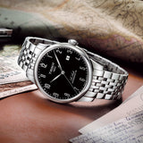 Tissot Le Locle Powermatic 80 Black Dial Silver Steel Strap Watch For Men - T006.407.11.052.00 Buy Now By Tissot