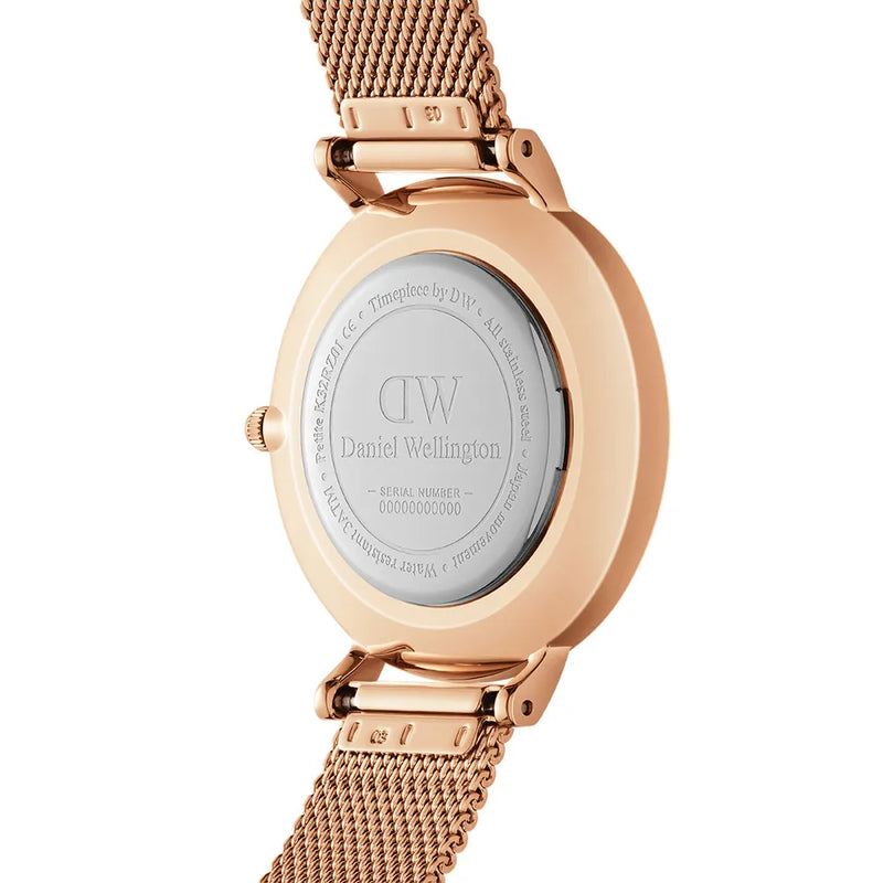 Daniel Wellington Petite Melrose Pink Dial Rose Gold Mesh Strap Watch For Women - DW00100367 Buy Now By Daniel Wellington