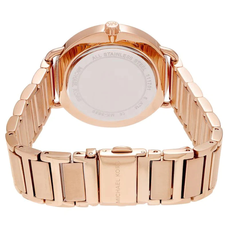 Michael Kors Portia Rose Gold Dial Rose Gold Steel Strap Watch for Women - MK3640 Buy Now By Michael Kors
