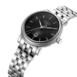 Tissot T Classic Carson Premium Automatic Lady Black Dial Silver Steel Strap Watch for Women - T122.207.11.051.00 Buy Now By Tissot