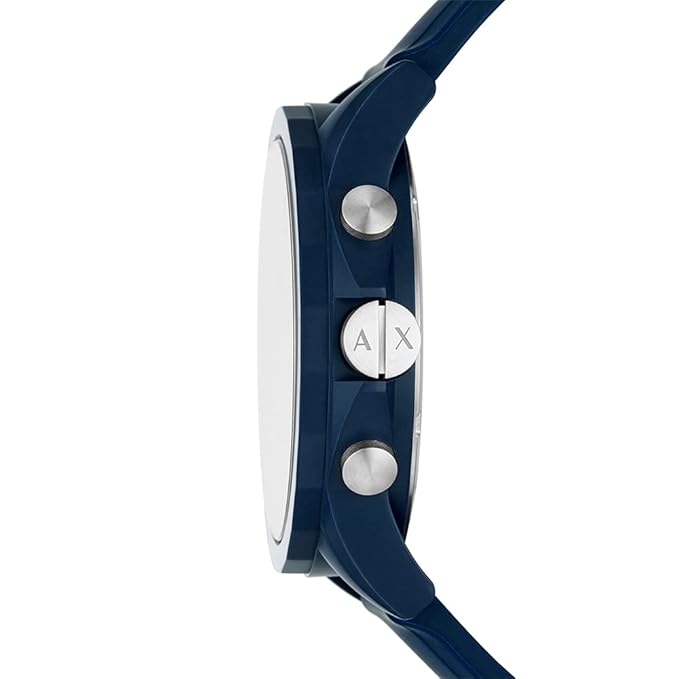 Armani Exchange Outerbanks Chronograph Blue Dial Blue Silicone Strap Watch For Men - AX7128 Buy Now By Armani Exchange