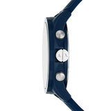 Armani Exchange Outerbanks Chronograph Blue Dial Blue Silicone Strap Watch For Men - AX7128 Buy Now By Armani Exchange