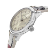 Burberry The Classic Guilloche Silver Dial Grey Leather Strap Watch for Women - BU10113 Buy Now By Burberry