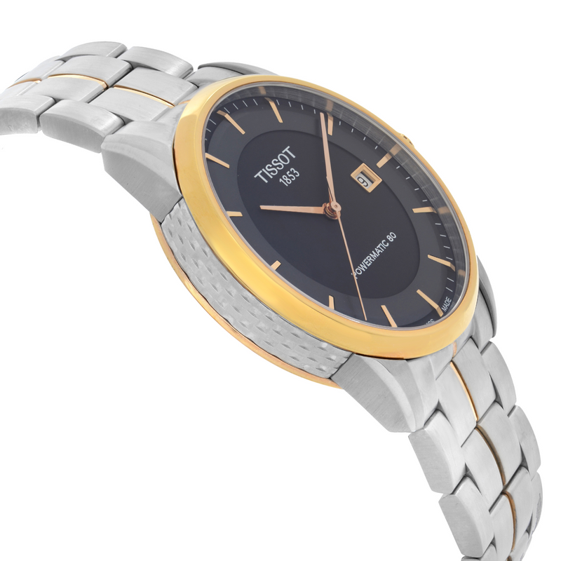 Tissot Luxury Powermatic 80 Black Dial Silver Steel Strap Watch For Men - T086.407.22.051.00 Buy Now By Tissot