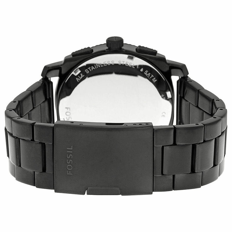 Fossil Machine Chronograph Black Dial Black Steel Strap Watch for Men - FS4552 Buy Now By Fossil