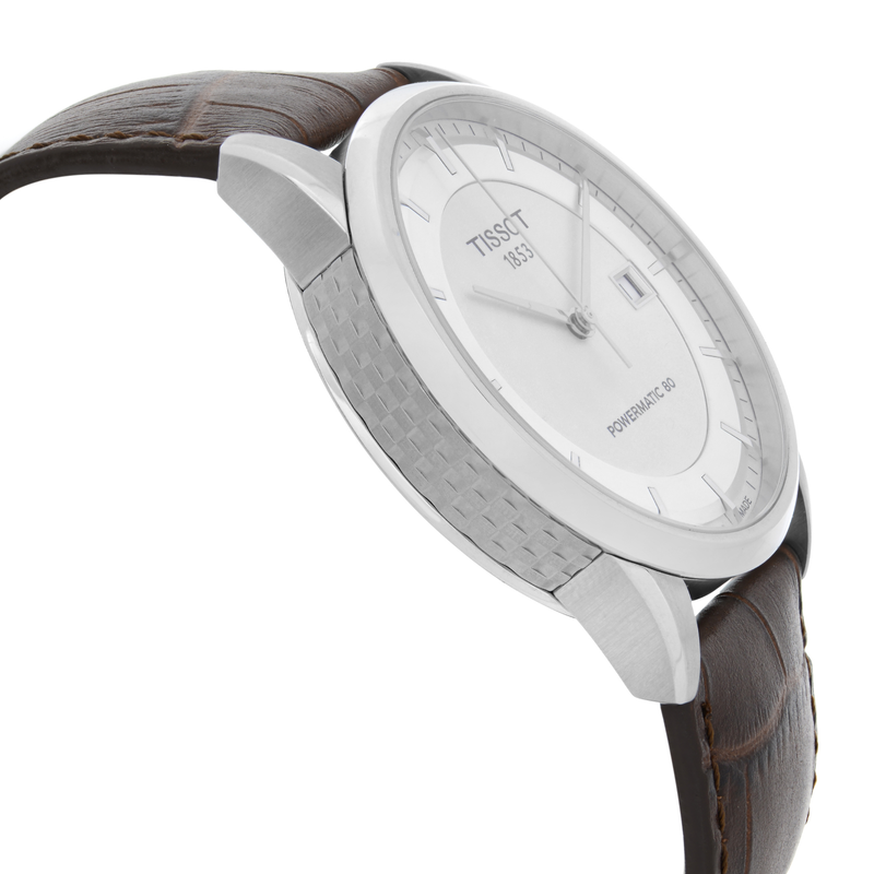 Tissot Luxury Powermatic 80 Silver Dial Brown Leather Strap Watch For Men - T086.407.16.031.00 Buy Now By Tissot