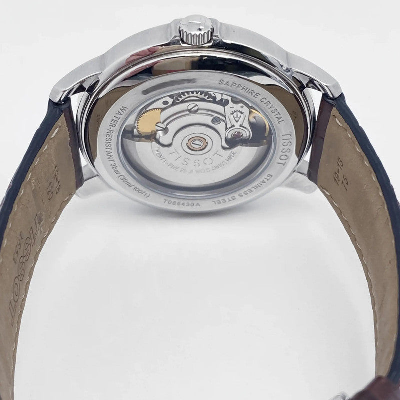 Tissot Automatics III Steel White Dial Brown Leather Strap Watch For Men - T065.430.16.031.00 Buy Now By Tissot