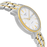 Tissot T Classic Automatics III White Dial Two Tone Steel Strap Watch For Men - T065.430.22.031.00 Buy Now By Tissot
