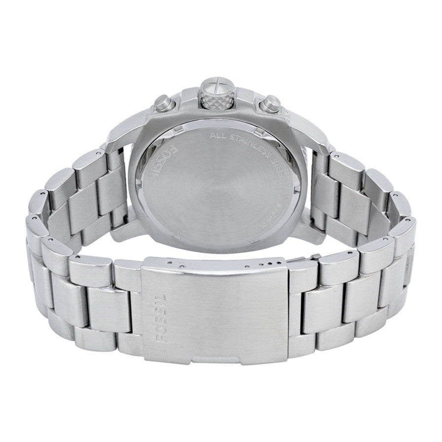 Fossil Modern Machine Black Dial Silver Steel Strap Watch for Men - FS4926 Buy Now By Fossil