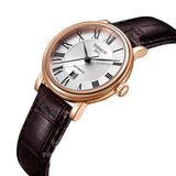 Tissot T Classic Carson Premium White Dial Brown Leather Strap Watch for Women - T122.207.36.033.00 Buy Now By Tissot