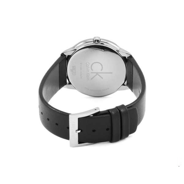 Calvin Klein Minimalist White Dial Black Leather Strap Watch for Men - K3M211C6 Buy Now By Calvin Klein