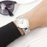 Daniel Wellington Iconic Link White Dial Silver Steel Strap Watch for Women - DW00100203 Buy Now By Daniel Wellington