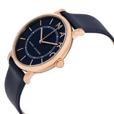Marc Jacobs Roxy Navy Blue Dial Navy Blue Leather Strap Watch for Women - MJ1539 Buy Now By Marc Jacobs