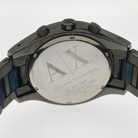 Armani Exchange Chronograph Blue Dial Grey Steel Strap Watch For Men - AX1166 Buy Now By Armani Exchange