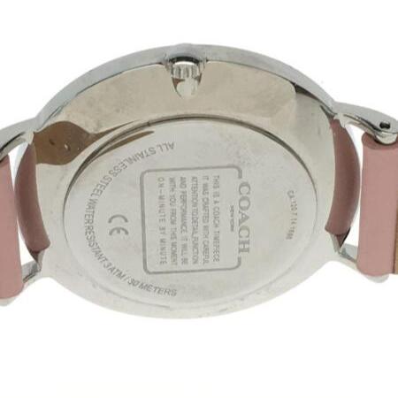 Coach Perry Silver Dial Pink Leather Strap Watch for Women - 14503516 Buy Now By Coach