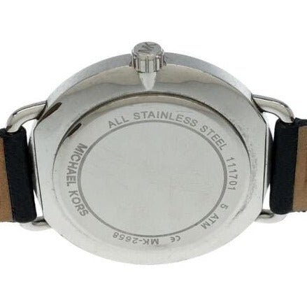 Michael Kors Portia Quartz White Dial Black Leather Strap Watch For Women - MK2658 Buy Now By Michael Kors