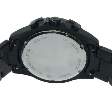 Fossil Garrett Chronograph Black Dial Black Steel Strap Watch for Men - FS5773 Buy Now By Fossil