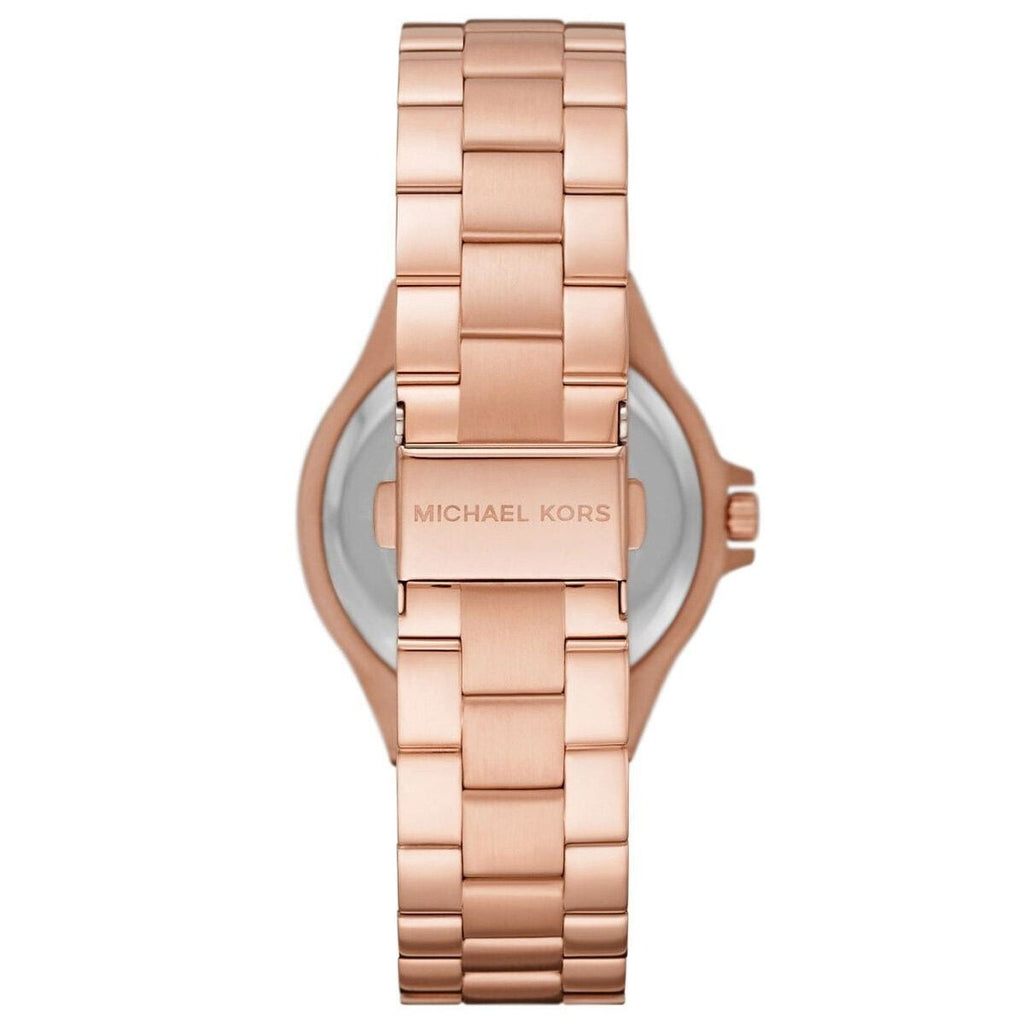 Michael Kors Lennox Three-Hand Black Dial Rose Gold Steel Strap Watch For Women - MK7233 Buy Now By Michael Kors