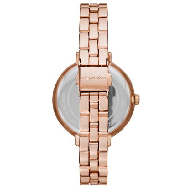 Michael Kors Charley Three-Hand Analog Rose Gold Dial Rose Gold Steel Strap Watch for Women - MK4400 Buy Now By Michael Kors