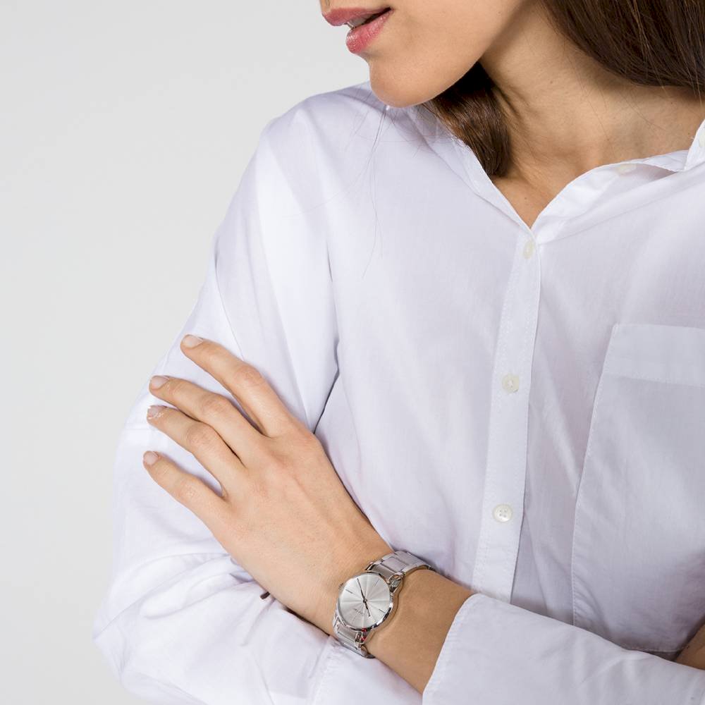 Calvin Klein City White Dial Silver Steel Strap Watch for Women - K2G23146 Buy Now By Calvin Klein