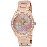 Guess G Twist Diamonds Rose Gold Dial Rose Gold Steel Strap Watch For Women - W1201L3 Buy Now By Guess