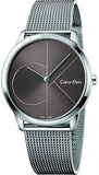 Calvin Klein Minimal Black Dial Silver Mesh Bracelet Watch for Men - K3M21123 Buy Now By Calvin Klein
