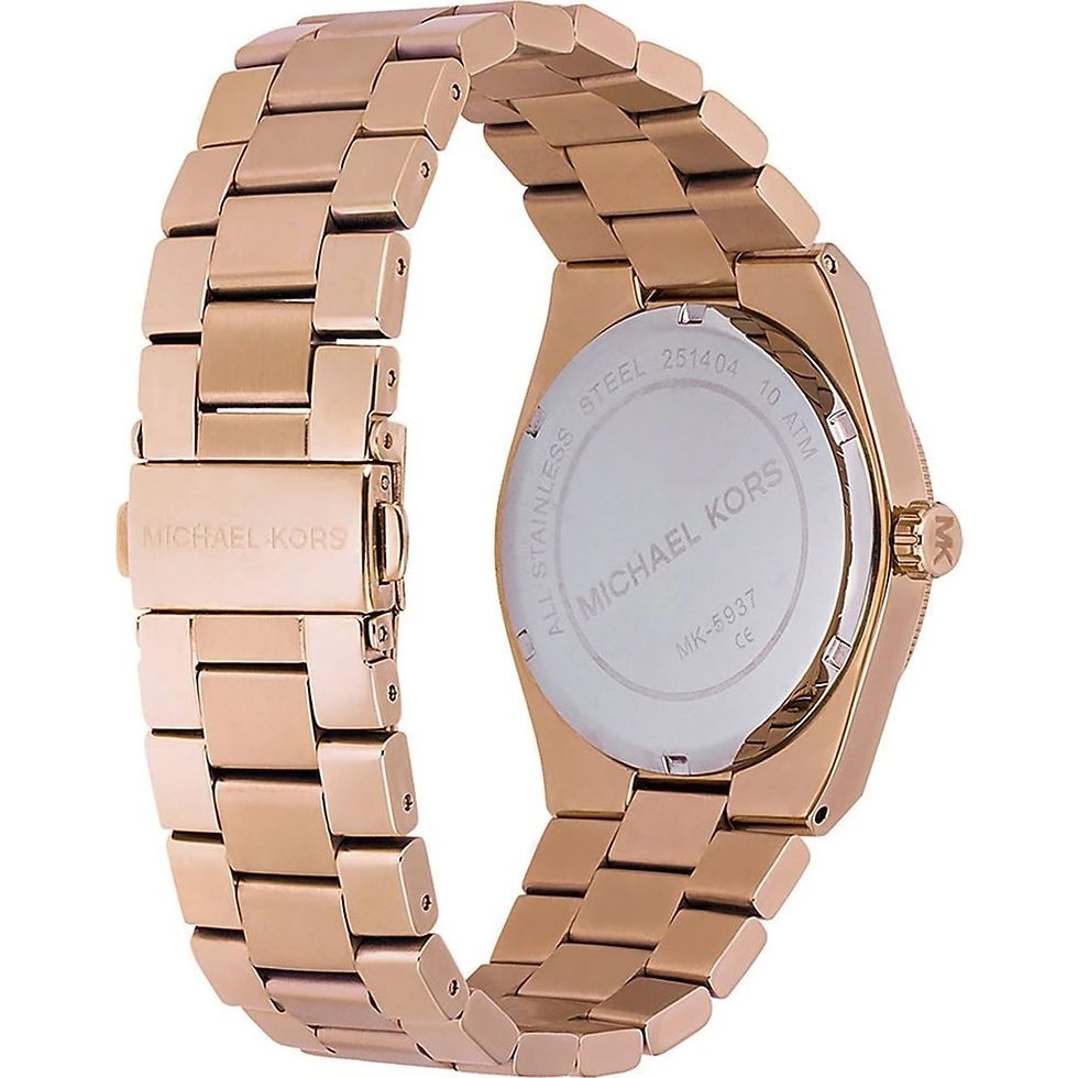 Michael Kors Channing Black Dial Rose Gold Steel Strap Watch For Women - MK5937 Buy Now By Michael Kors