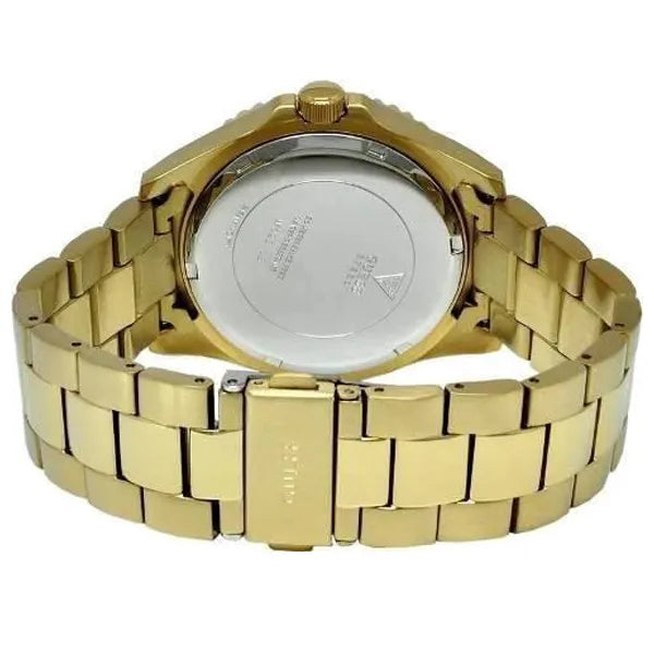 Guess BFF Multifunction Gold Dial Gold Steel Strap Watch for Men - W0231L2 Buy Now By Guess