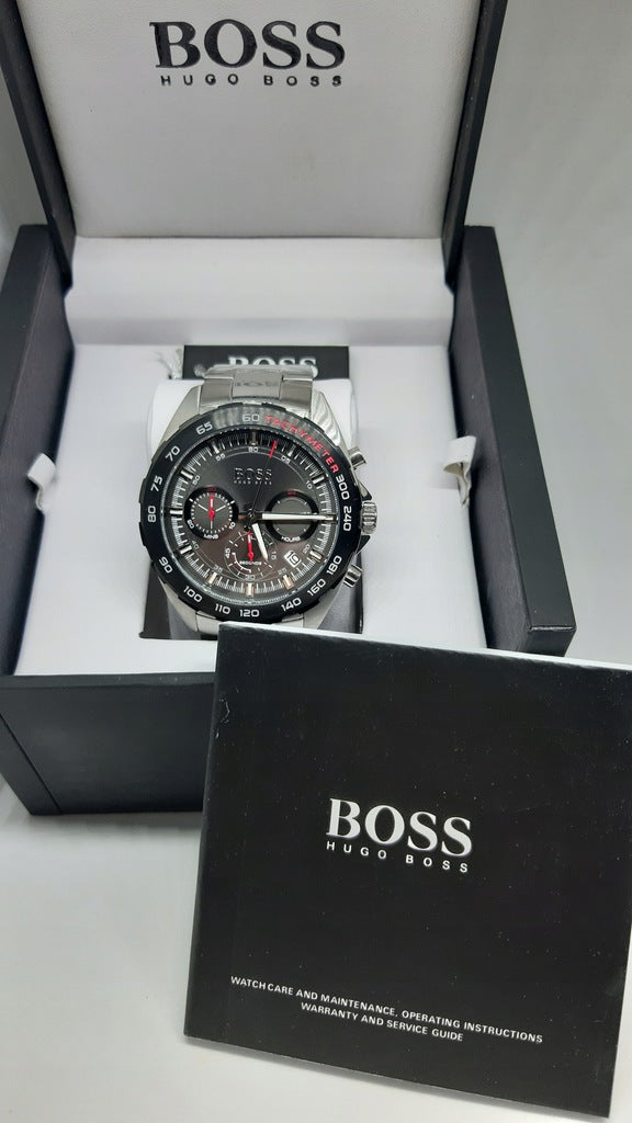 Hugo Boss Intensity Chronograph Black Dial Silver Steel Strap Watch For Men - 1513680 Buy Now By Hugo Boss