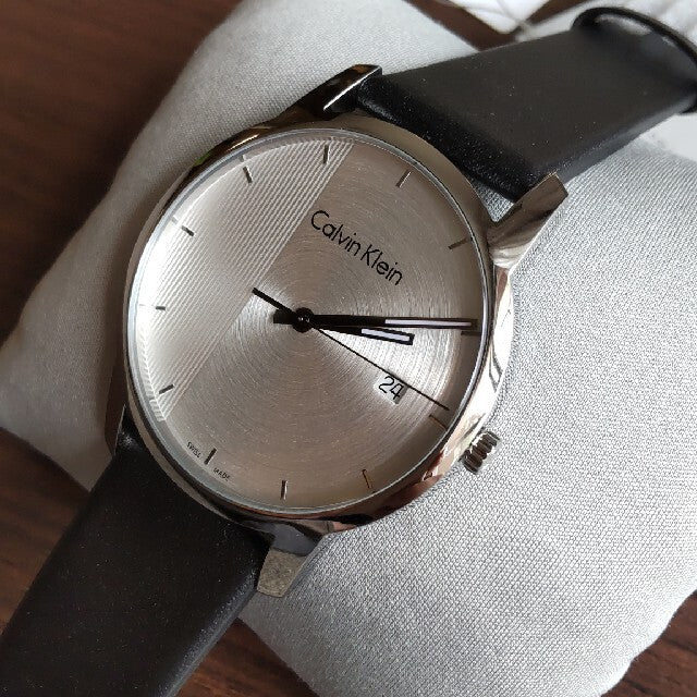 Calvin Klein City Silver Dial Black Steel Strap Watch for Men - K2G2G1CX Buy Now By Calvin Klein