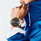 Citizen Eco Drive Promaster Diver Black Dial Two Tone Steel Strap Watch For Men - BN0194-57E Buy Now By Citizen