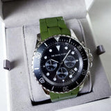 Michael Kors Everest Chronograph Black Dial Green Silicone Strap Watch For Men - MK8981 Buy Now By Michael Kors