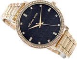Michael Kors Pyper Three-Hand Black Dial Gold Steel Strap Watch For Women - MK4593 Buy Now By Michael Kors