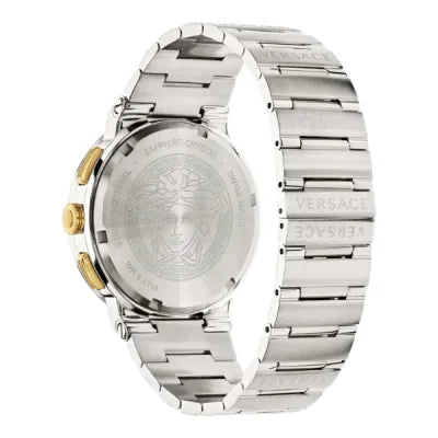 Versace Greca Quartz Blue Dial Silver Steel Strap Watch For Men - VEZ900221 Buy Now By Versace