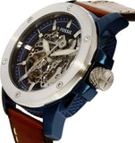 Fossil Modern Machine Automatic Skeleton Silver Dial Brown Leather Strap Watch for Men - ME3135 Buy Now By Fossil