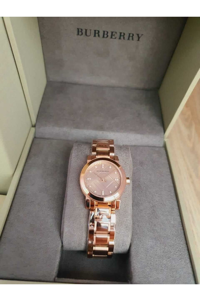 Burberry The City White Dial Rose Gold Steel Strap Watch for Women - BU9104 Buy Now By Burberry