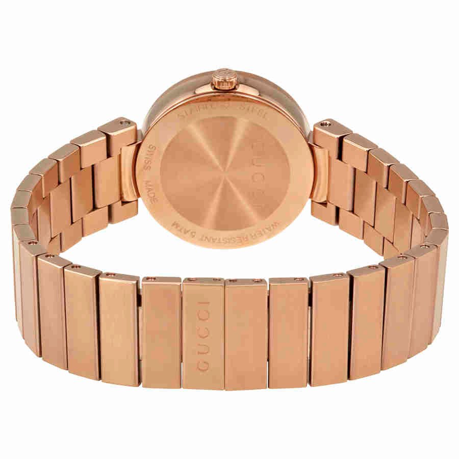 Gucci G Interlocking Mother of Pearl Dial Rose Gold Steel Strap Watch For Women - YA133515 Buy Now By Gucci