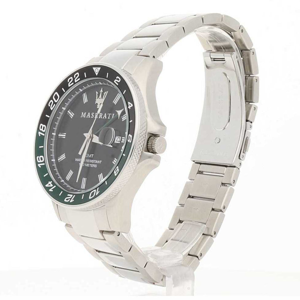 Maserati SFIDA Chronograph Black Dial Silver Steel Strap Watch For Men - R8853140005 Buy Now By Maserati