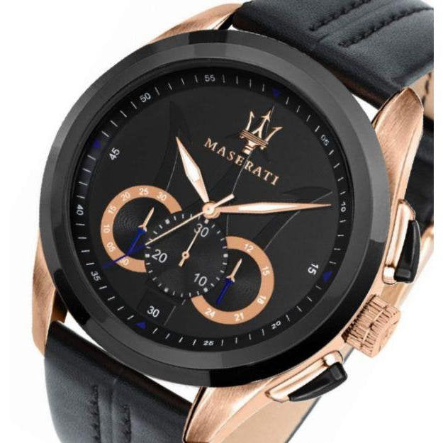Maserati Traguardo 45mm Black Dial Watch Black Strap For Men - R8871612025 Buy Now By Maserati