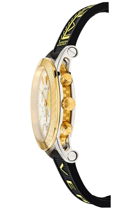 Versace Sports Tech Chronograph Silver Dial Black Rubber Strap Watch for Women - VELT00519 Buy Now By Versace