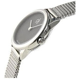 Calvin Klein Minimal Grey Dial Silver Mesh Bracelet Watch for Women - K3M2312X Buy Now By Calvin Klein