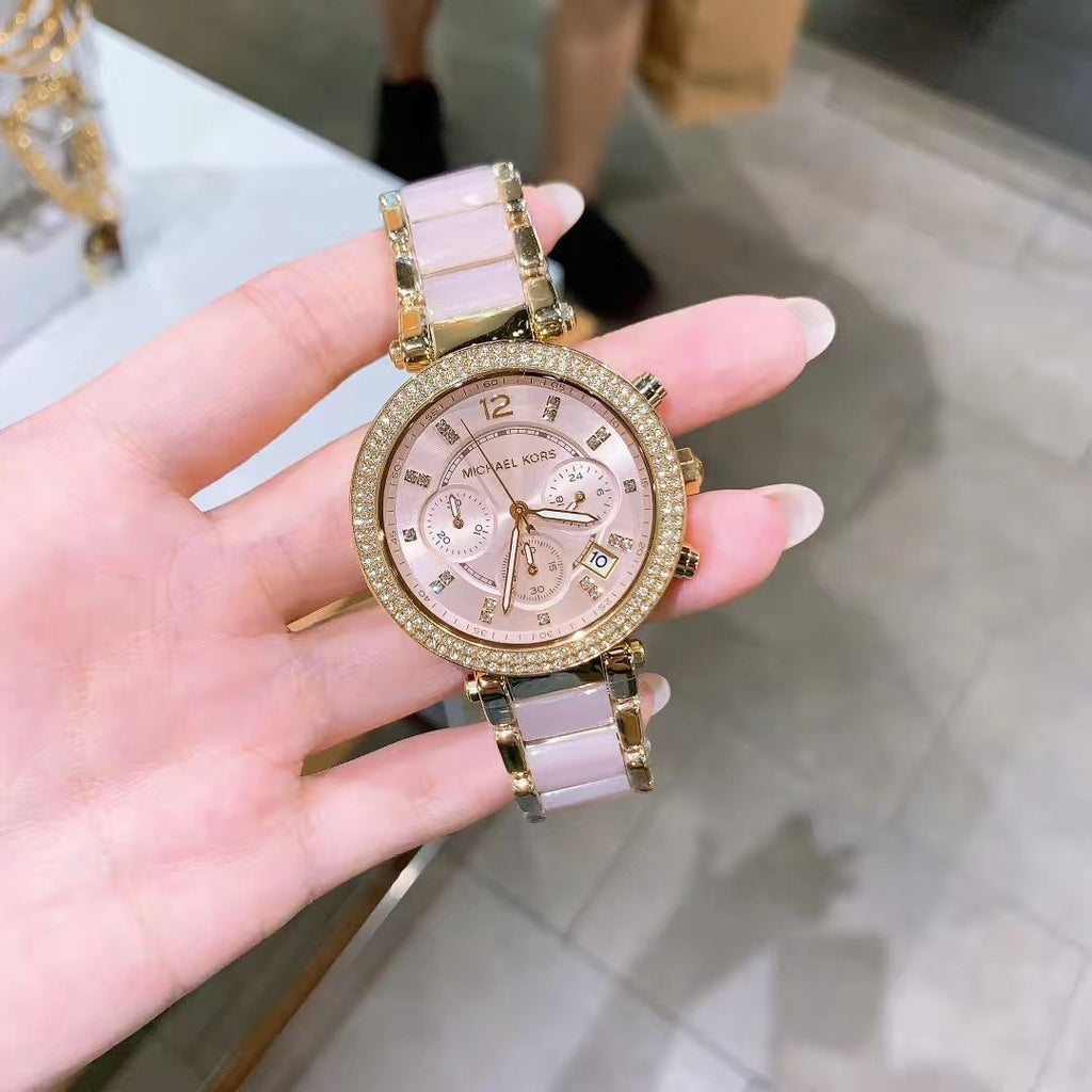 Michael Kors Parker Gold Dial Two Tone Steel Strap Watch for Women - MK6326 Buy Now By Michael Kors