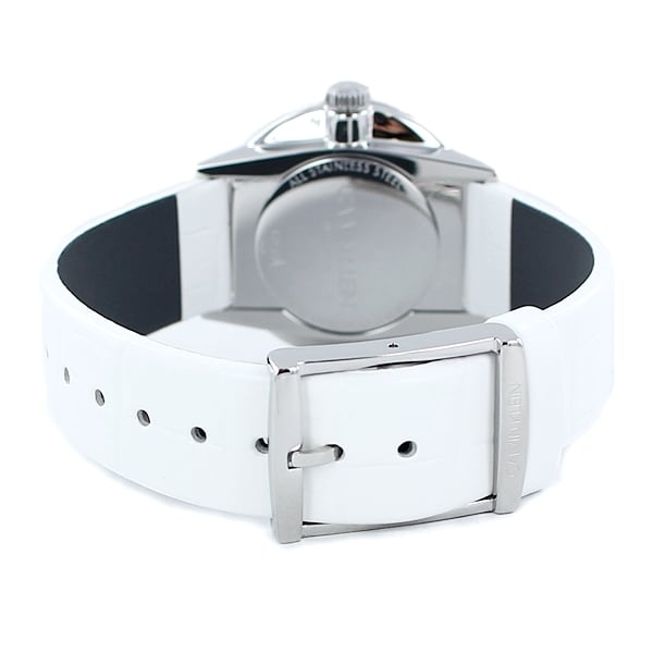 Calvin Klein Accent Silver Dial White Leather Strap Watch for Women - K2Y231K6 Buy Now By Calvin Klein
