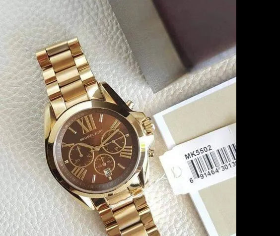 Michael Kors Bradshaw Brown Dial Gold Steel Strap Watch for Women - MK5502 Buy Now By Michael Kors