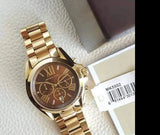 Michael Kors Bradshaw Brown Dial Gold Steel Strap Watch for Women - MK5502 Buy Now By Michael Kors