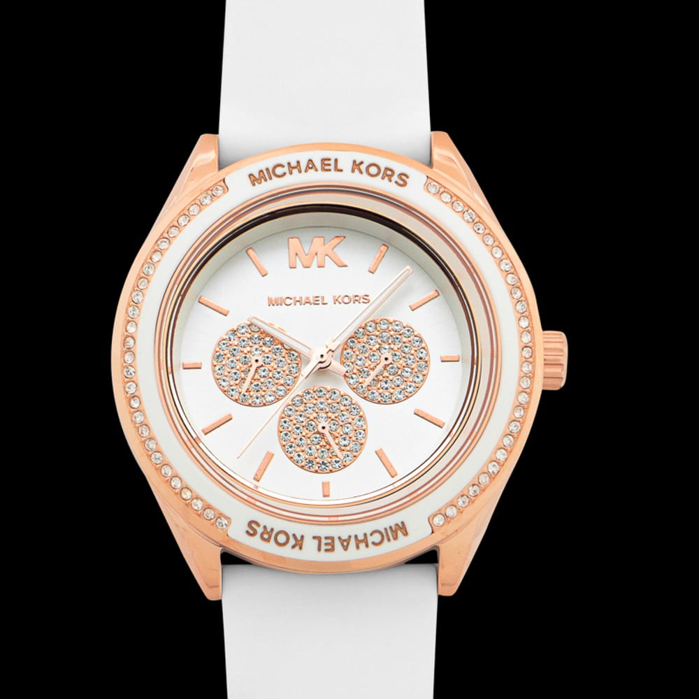 Michael Kors Oversized Sport Quartz White Dial White Rubber Strap Watch For Women - MK6945 Buy Now By Michael Kors