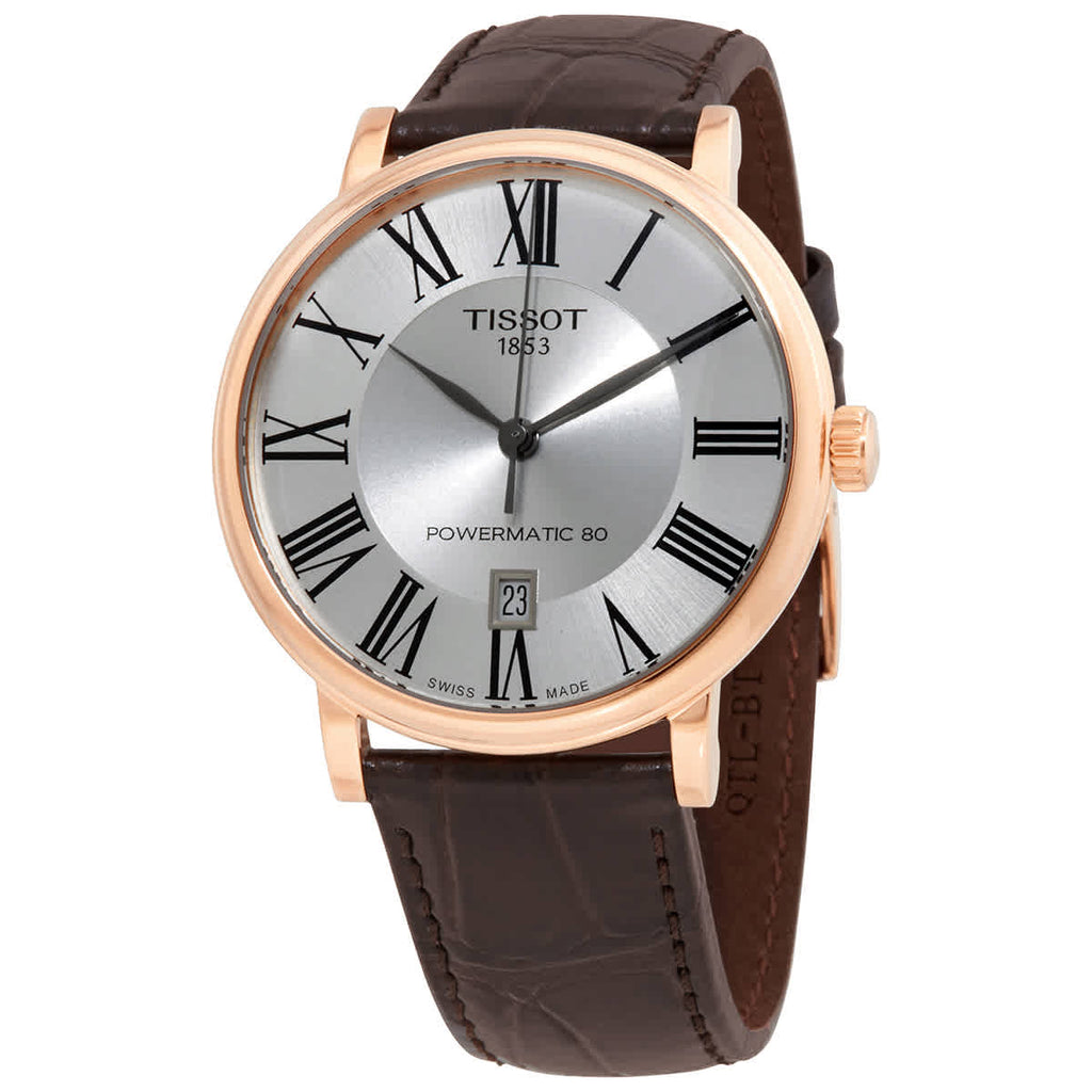 Tissot Carson Premium Powermatic 80 Silver Dial Brown Leather Strap Watch For Men - T122.407.36.033.00 Buy Now By Tissot