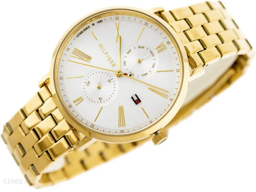 Tommy Hilfiger Jenna Quartz White Dial Gold Steel Strap Watch for Women - 1782069 Buy Now By Tommy Hilfiger